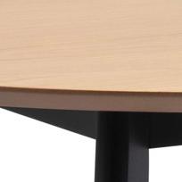 120 80 stalas - Valgomojo stalas Actona Roxby 85661, juodas/ąžuolo, 1050 mm x 1050 mm x 760 mm - 3 nuotrauka