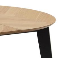 fanera 5 mm - Valgomojo stalas išskleidžiamas Actona Georgetown Round, juodas/ąžuolo, 1200 mm x 1200 mm x 745 mm - 4 nuotrauka
