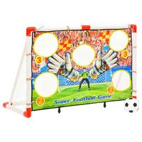Vaikiški futbolo vartai vidaXL su treniruočių sienele, 120x51x77,5cm