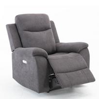 elektriniai foteliai - Fotelis Home4you Milo Grey, 97x69x103 cm - 3 nuotrauka