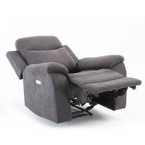 elektriniai foteliai - Fotelis Home4you Milo Grey, 97x69x103 cm - 4 nuotrauka