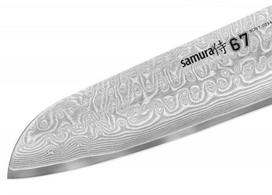 damascus peiliai - Samura DAMASCUS 67 Universal Kitchen knife Santoku 7.0"/ 175mm - 2 nuotrauka