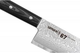 damascus peiliai - Samura DAMASCUS 67 Universal Kitchen knife Santoku 7.0"/ 175mm - 3 nuotrauka