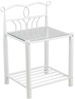 Naktinis staliukas Actona Line, baltas, 50 x 37 x 66 cm