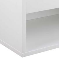 naktines spinteles - Naktinis staliukas Actona Cholet Square, baltas, 50 x 35 x 24.3 cm - 4 nuotrauka