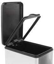 senukai siuksliadeze - Šiukšliadėžė Curver Slim Silver, 25 l - 2 nuotrauka