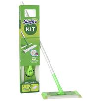 swiffer sluostes - Grindų šepetys "Swiffer" + 8 šluostes (124cm) - 2 nuotrauka