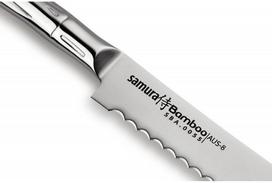 peiliai samura bamboo - Samura BAMBOO Universal Bread knife 8"/ 200mm - 4 nuotrauka