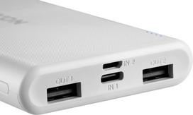 5v 2a power bank - Canyon PB-107, 10000 mAh  (Balta) - 3 nuotrauka