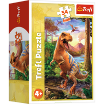 delione dinozauras - TREFL 54 det. mini dėlionė „Dinozaurai“ - 1 nuotrauka