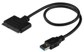 sata m 2 adapteris - StarTech USB3S2SAT3CB, juoda, 0.64 m - 1 nuotrauka