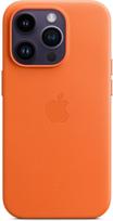 iphone 14 pro deklas odinis - Apple ®®Leather Case with MagSafe iPhone 14 Pro (MPPL3ZM/ A)®® Orange - 1 nuotrauka