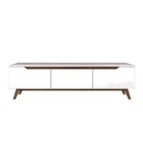 6 sp 180 - TV staliukas Kalune Design D1, baltas/rudas - 2 nuotrauka