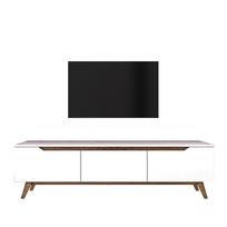 6 sp 180 - TV staliukas Kalune Design D1, baltas/rudas - 5 nuotrauka