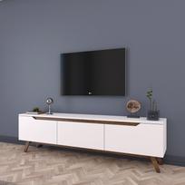 6 sp 180 - TV staliukas Kalune Design D1, baltas/rudas - 7 nuotrauka