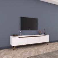 6 sp 180 - TV staliukas Kalune Design D1, baltas/rudas - 8 nuotrauka