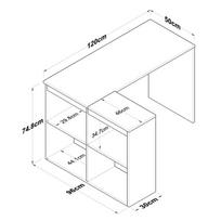 darbo azuolo stalas - Kalune Design Studijų stalas HA113 - 2035. - 11 nuotrauka