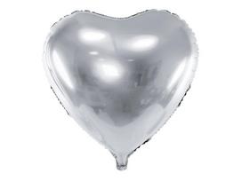 Folinis balionas Heart 45 cm, sidabrinis