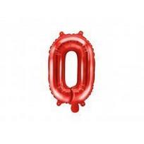 Folinis balionas Raidė "O" 35 cm, raudonas