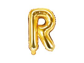 Folinis balionas Raidė "R" 35 cm, auksinis
