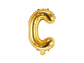 Folinis balionas Raidė "C" 35 cm, auksinis