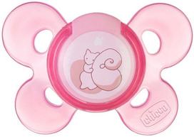 CHICCO Ortodontinis žindukas PHYSIO COMFORT su sterilizavimo dėklu, 0-6M, Iš "Mum effect" silikono