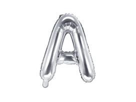 Folinis balionas Raidė "A" 35 cm, sidabrinis