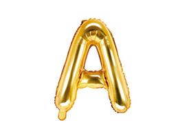 Folinis balionas Raidė "A" 35 cm, auksinis