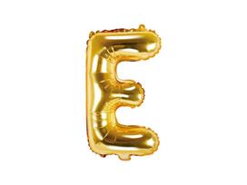 Folinis balionas Raidė "E" 35 cm, auksinis