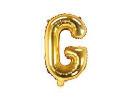 Folinis balionas Raidė "G" 35 cm, auksinis