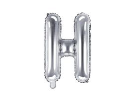 Folinis balionas Raidė "H" 35 cm, sidabrinis