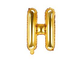 Folinis balionas Raidė "H" 35 cm, auksinis