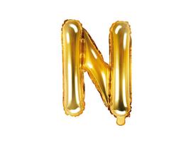 Folinis balionas Raidė "N" 35 cm, auksinis