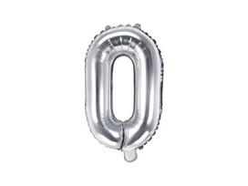 Folinis balionas Raidė "O" 35 cm, sidabrinis