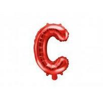 Folinis balionas Raidė "C" 35 cm, raudonas