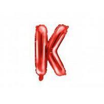 Folinis balionas Raidė "K" 35 cm, raudonas