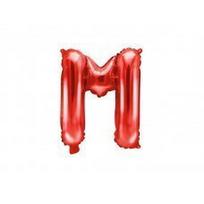 Folinis balionas Raidė "M" 35 cm, raudonas