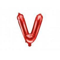Folinis balionas Raidė "V" 35 cm, raudonas