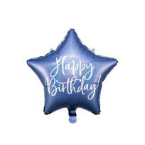 Folinis balionas Happy Birthday 40cm mėlynas