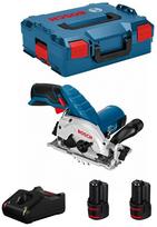 Akumuliatorinis diskinis pjūklas Bosch GKS 12V-26; 12 V; 2x3,0 Ah; akum.