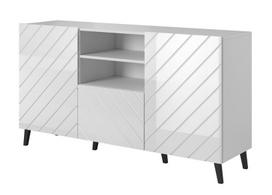 blizgi komodas - Komoda Cama Meble Abeto, balta, 42 x 150 x 82 cm - 1 nuotrauka