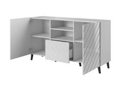 blizgi komodas - Komoda Cama Meble Abeto, balta, 42 x 150 x 82 cm - 2 nuotrauka