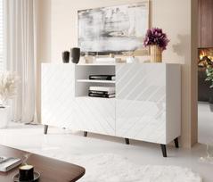 blizgi komodas - Komoda Cama Meble Abeto, balta, 42 x 150 x 82 cm - 3 nuotrauka