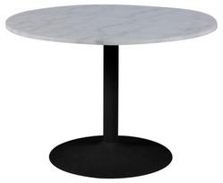 marmurinis stalas - Valgomojo stalas Actona Tarifa Guangxi, baltas/juodas, 1100 mm x 1100 mm x 750 mm - 1 nuotrauka