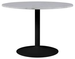 marmurinis stalas - Valgomojo stalas Actona Tarifa Guangxi, baltas/juodas, 1100 mm x 1100 mm x 750 mm - 2 nuotrauka