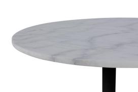 marmurinis stalas - Valgomojo stalas Actona Tarifa Guangxi, baltas/juodas, 1100 mm x 1100 mm x 750 mm - 7 nuotrauka
