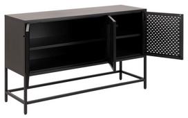 komoda indauja - Komoda Actona Newcastle, juoda, 125 cm x 40 cm x 75 cm - 3 nuotrauka