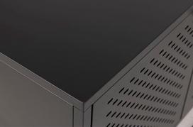 komoda indauja - Komoda Actona Newcastle, juoda, 125 cm x 40 cm x 75 cm - 4 nuotrauka