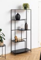 juoda knygu lentyna - Spintelė Actona Infinity Bookcase, juoda, 72 cm x 32 cm x 170 cm - 6 nuotrauka