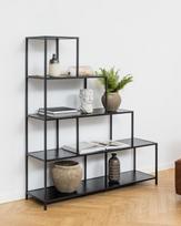 pakabinamos lentynos knygoms - Lentyna Actona Seaford Bookcase, juoda, 135 cm x 35 cm x 150 cm - 9 nuotrauka